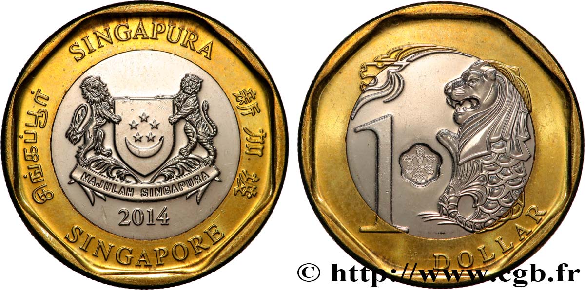 SINGAPORE 1 Dollar 2013 Winnipeg MS 