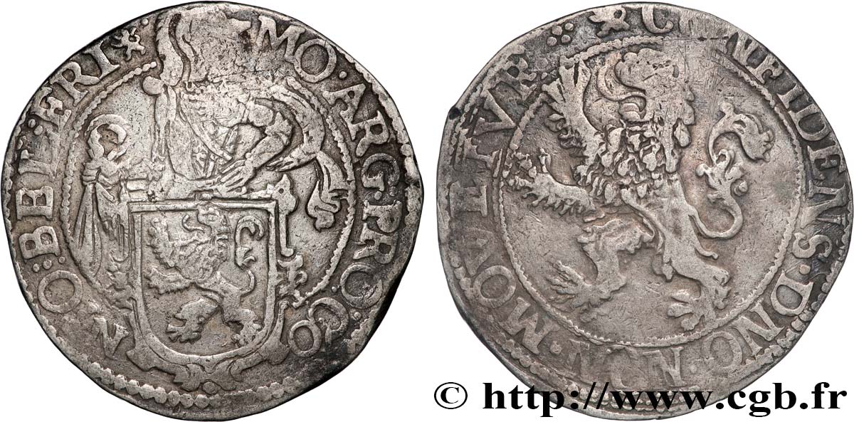 UNITED PROVINCES - FRISIA Daldre ou écu au lion n.d.  VF 