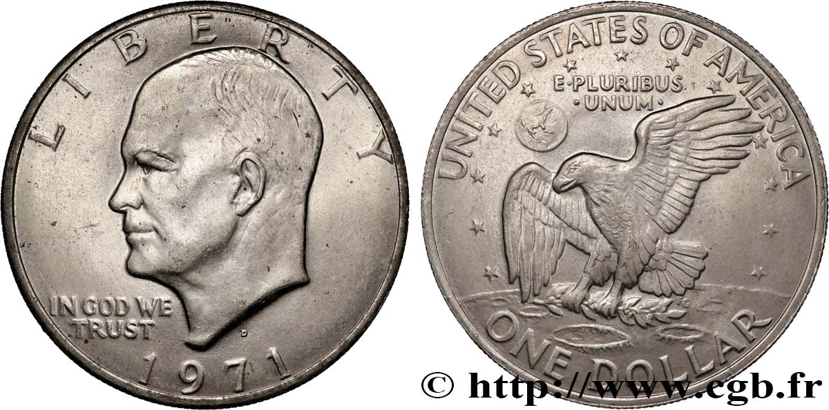VEREINIGTE STAATEN VON AMERIKA 1 Dollar Eisenhower  1971 Denver fVZ 