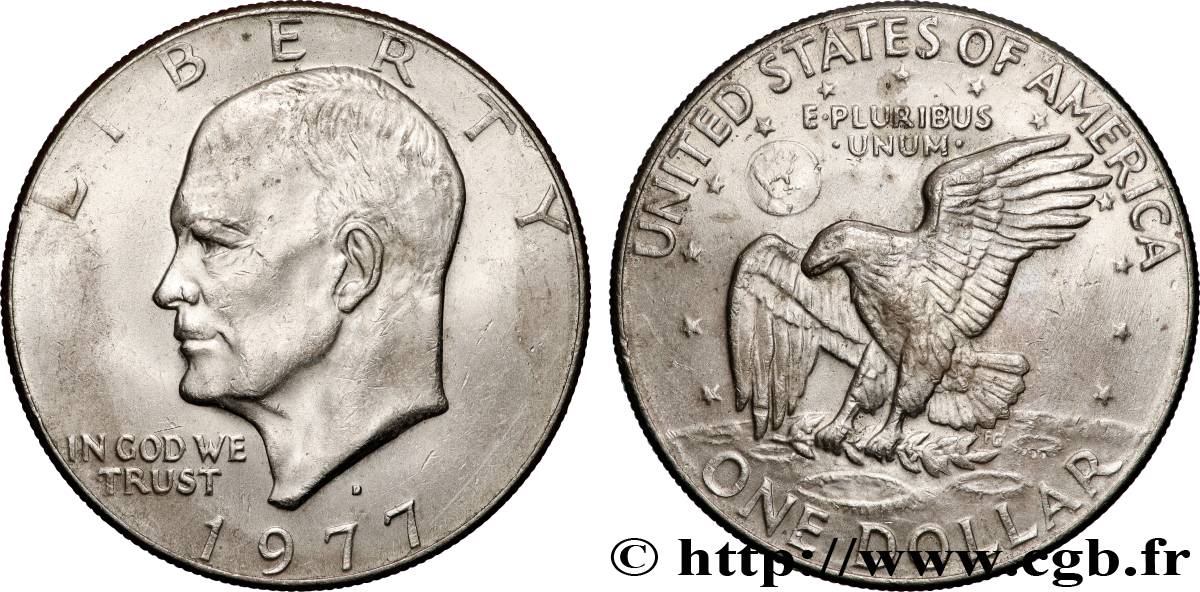 VEREINIGTE STAATEN VON AMERIKA 1 Dollar Eisenhower 1977 Denver fVZ 