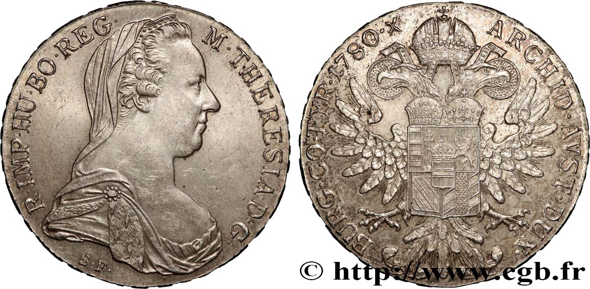 AUSTRIA 1 Thaler (REFRAPPE) Marie-Thérèse 1780 Vienne SPL 