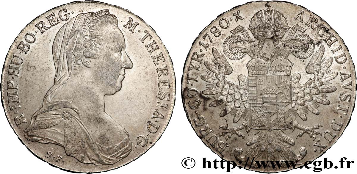 AUSTRIA 1 Thaler (REFRAPPE) Marie-Thérèse 1780 Vienne AU 