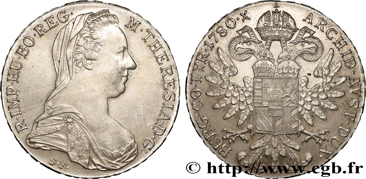 AUSTRIA 1 Thaler (REFRAPPE) Marie-Thérèse 1780 Vienne AU 