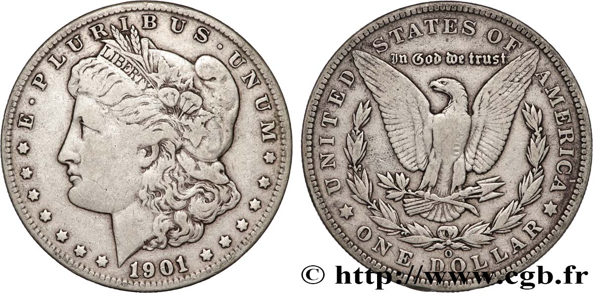 ÉTATS-UNIS D AMÉRIQUE 1 Dollar type Morgan 1901 Nouvelle-Orléans - O TB+ 