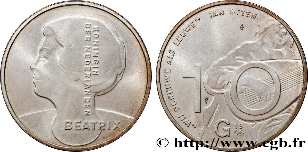 NIEDERLANDE 10 Gulden Jan Steen 1996  fST 