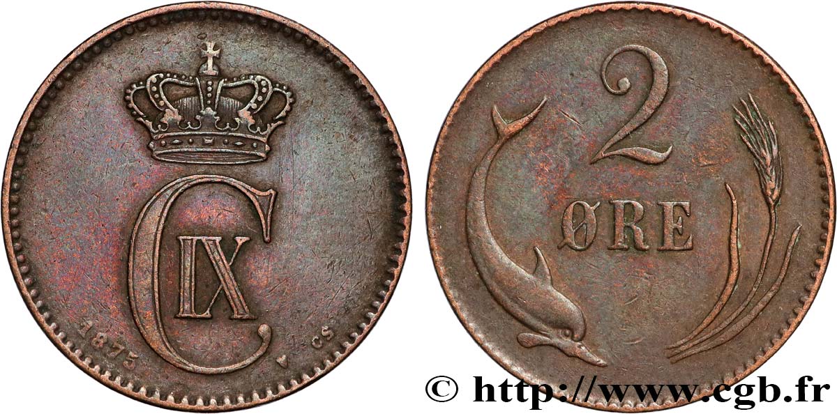 AUBERGE COIN 未使用 Norway | 2 Ore Coin | Haakon VII | KM399 | 1952 - 1957