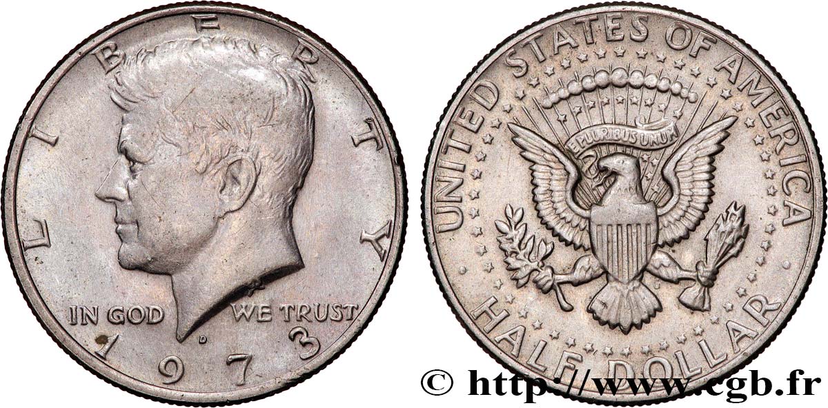 ESTADOS UNIDOS DE AMÉRICA 1/2 Dollar Kennedy 1973 Denver MBC+ 