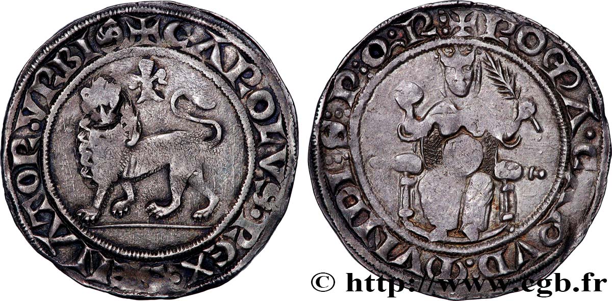 ROMAN SENATE - CHARLES OF FRANCE Gros  n.d. Rome XF 