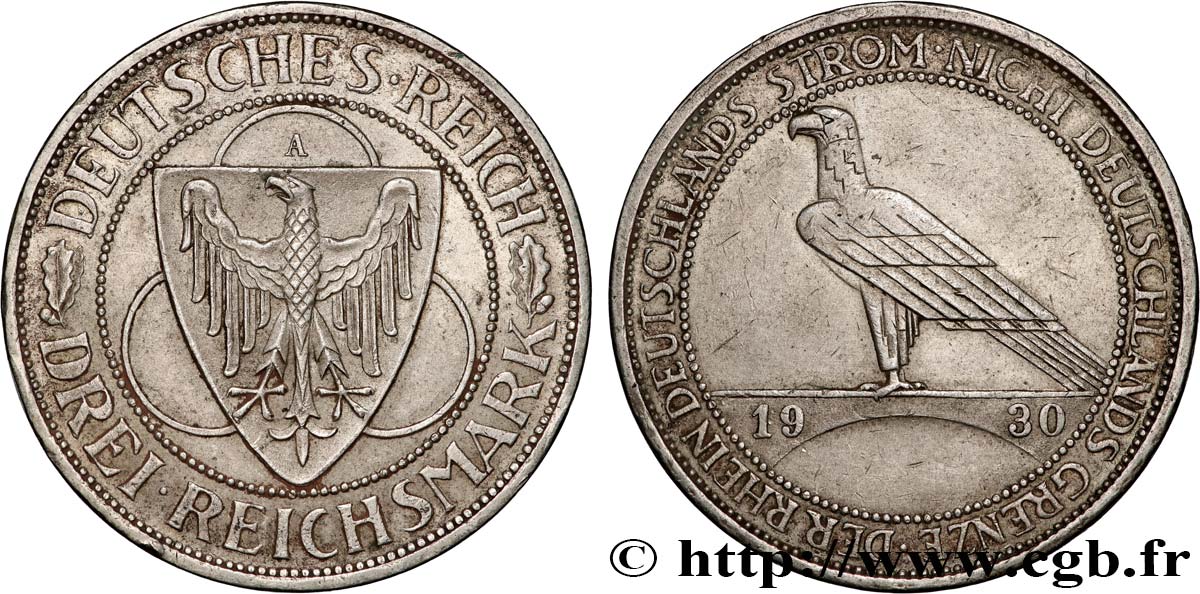 ALEMANIA 3 Reichsmark Walther von der Vogelweide 1930 Berlin MBC+ 