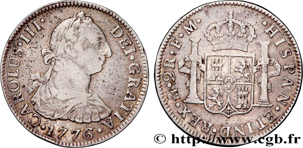 MESSICO - CARLO III 2 Reales  1776 Mexico BB 