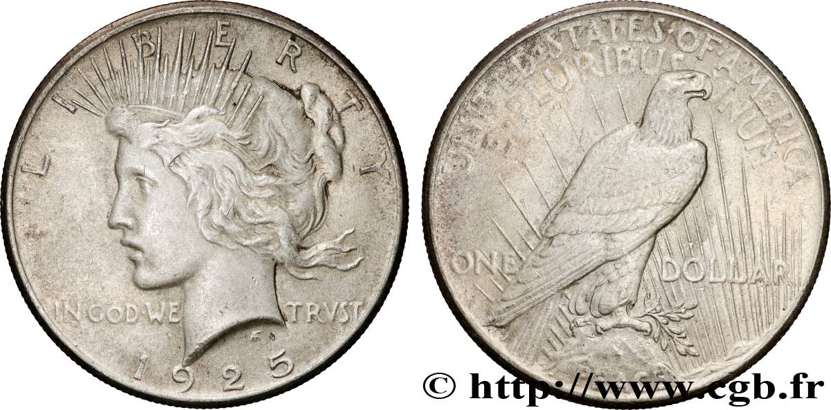 UNITED STATES OF AMERICA 1 Dollar type Peace 1925 Philadelphie AU 
