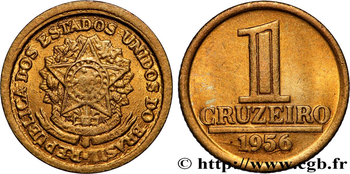 BRAZIL 1 Reis 1956 Rio de Janeiro MS 