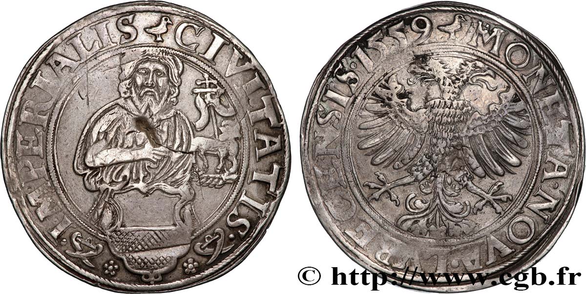 GERMANY - FREE CITY OF LÜBECK 1 Thaler 1559 Lubeck XF 