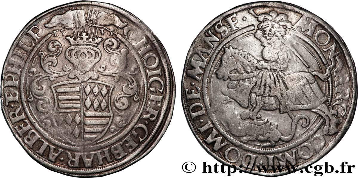 ALLEMAGNE - MANSFELD-VORDERORT 1 Thaler Hoyer VI, Gérard VII, Alert VII et Philippe II 1669 Eisleben BB 
