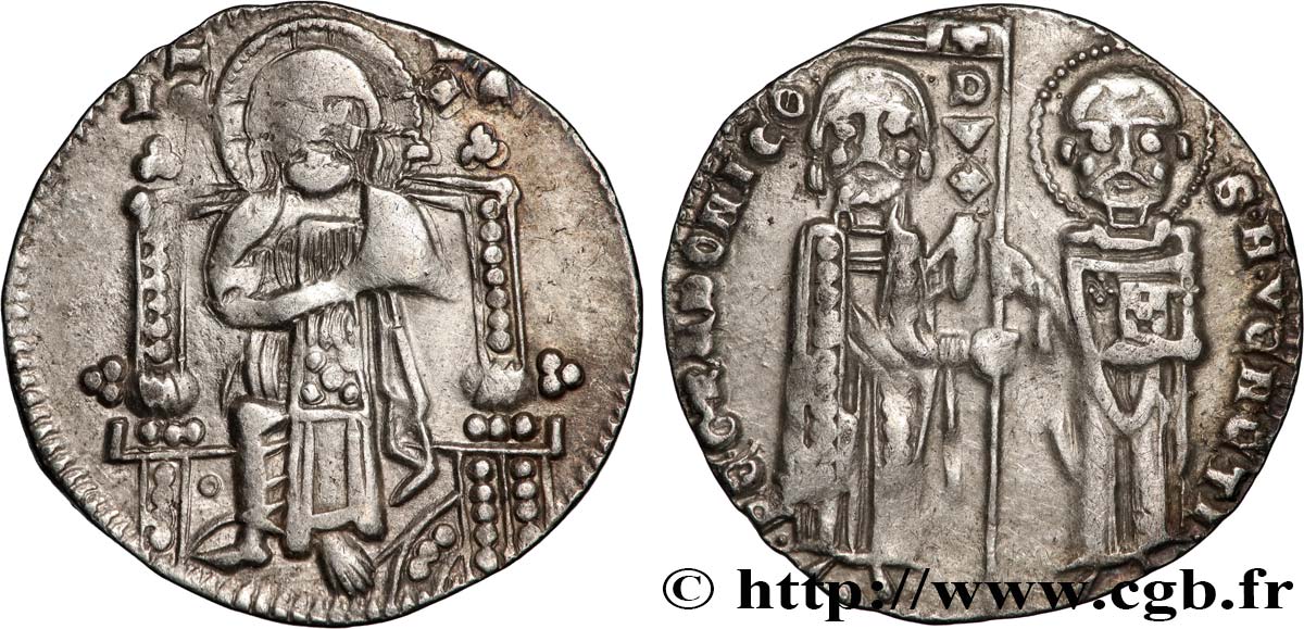 ITALY - VENICE - PIETRO GRADENIGO (49th doge) Grosso ou Matapan c. 1290-1310 Venise XF 