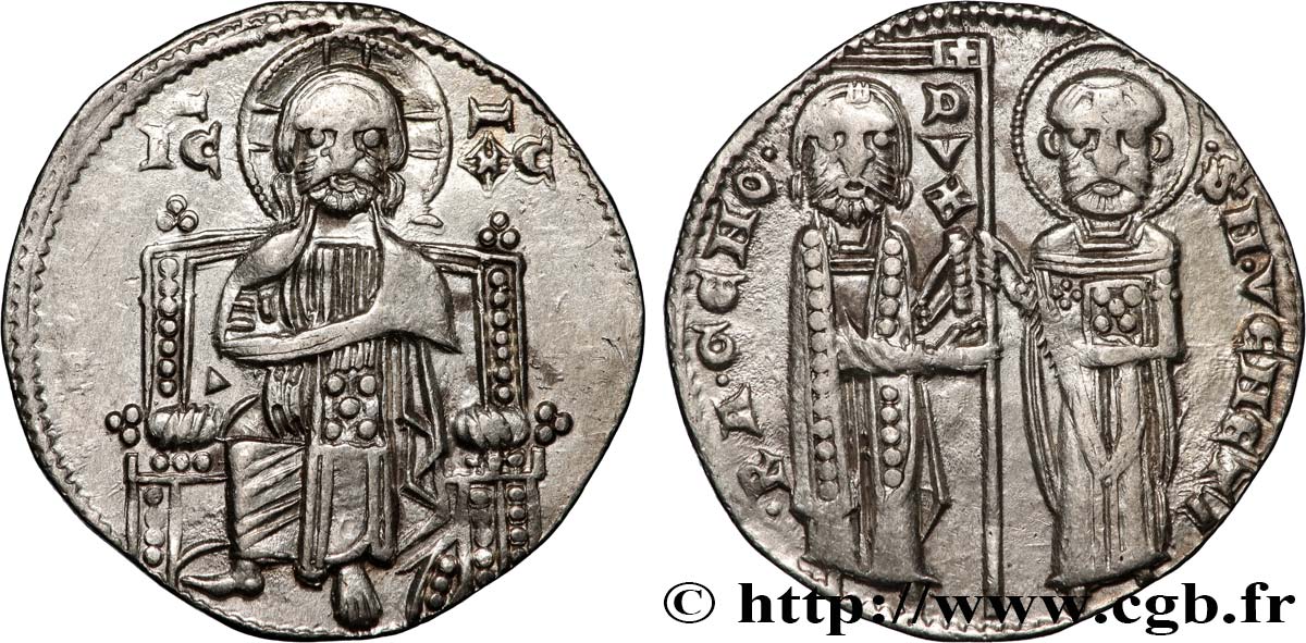 ITALY - VENICE - RENIERO ZENO (45th doge) Grosso ou Matapan c. 1253-1268 Venise q.SPL 