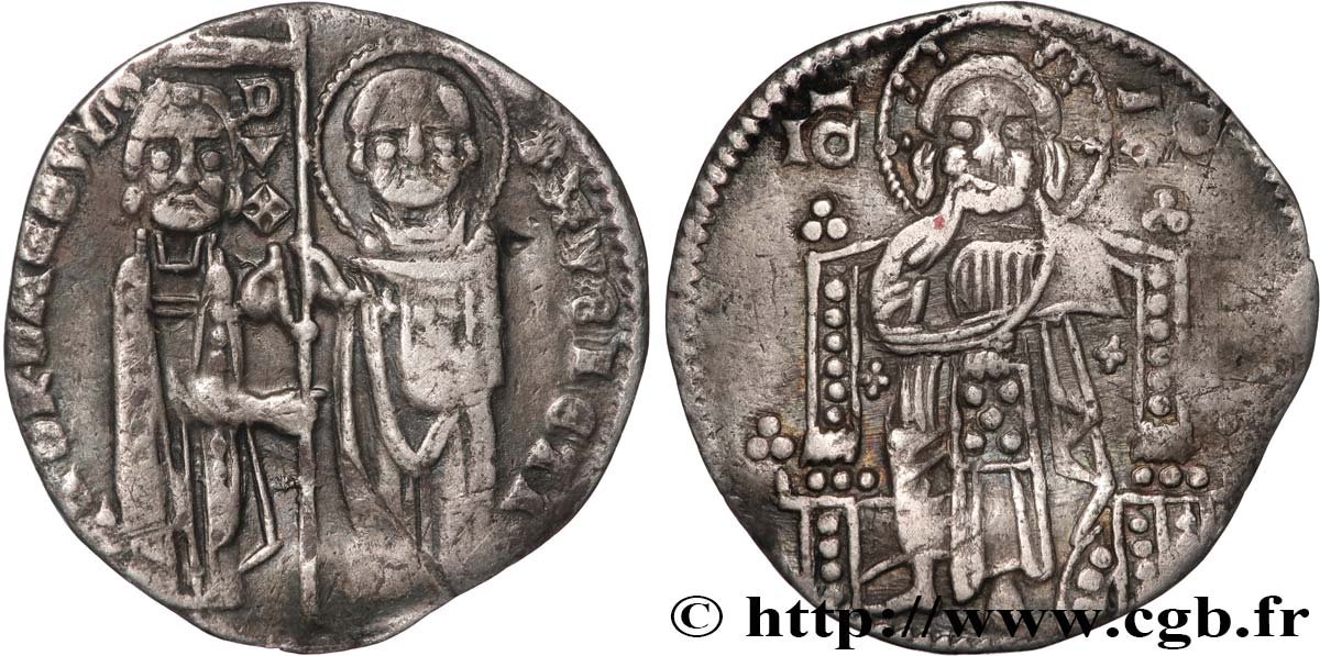 ITALY - VENICE - GIOVANNI DANDOLO (48th doge) Grosso ou matapan n.d. Venise XF 