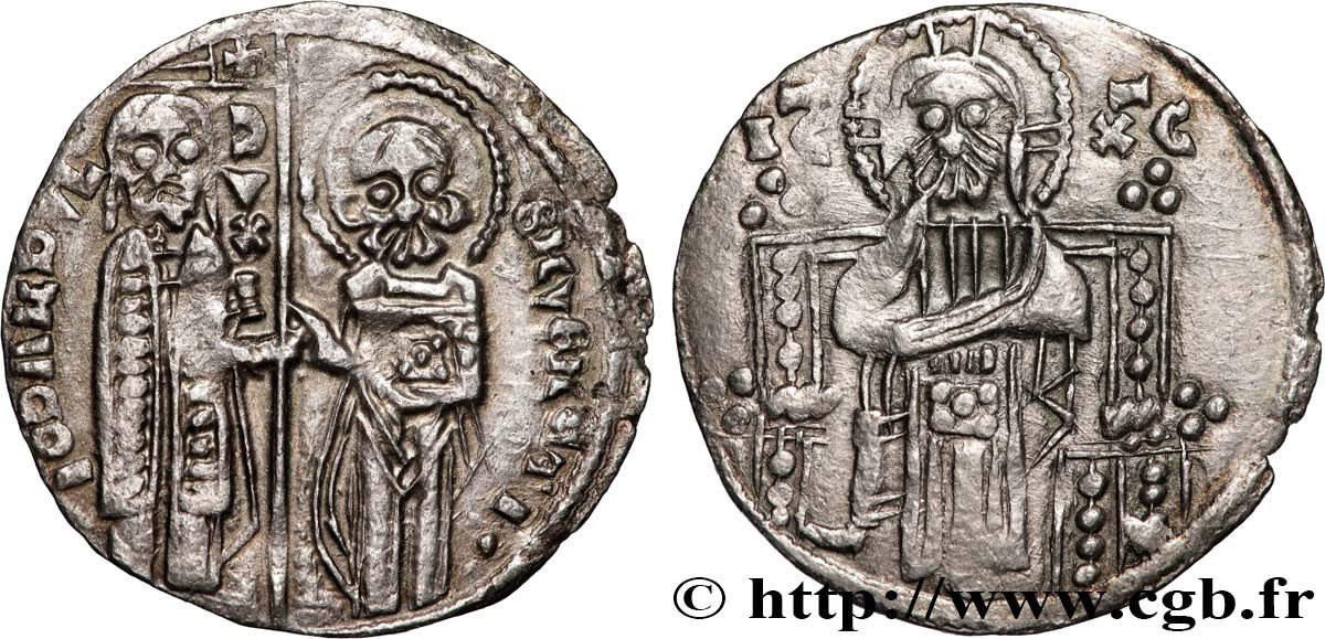 ITALY - VENICE - GIOVANNI DANDOLO (48th doge) Grosso ou matapan n.d. Venise XF 