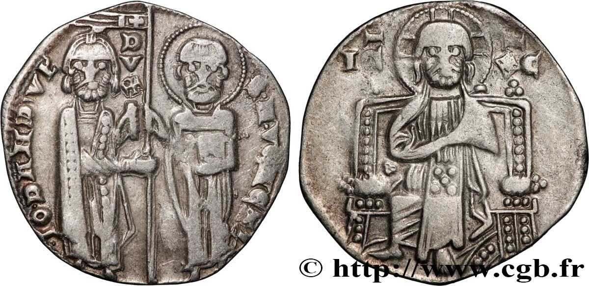 ITALY - VENICE - GIOVANNI DANDOLO (48th doge) Grosso ou matapan n.d. Venise XF 