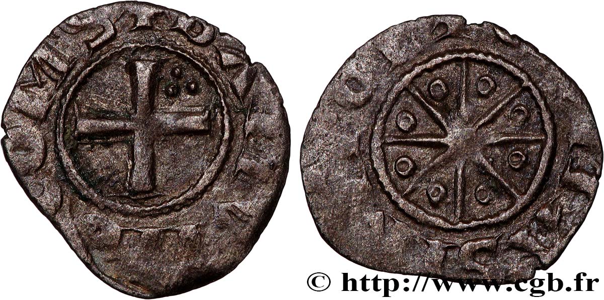 EASTERN LATIN STATES - COUNTY OF TRIPOLI - BOHEMOND V Denier à l étoile n.d. Tripoli VF 