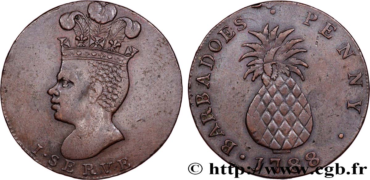 BARBADOS 1 Penny 1788  MBC 