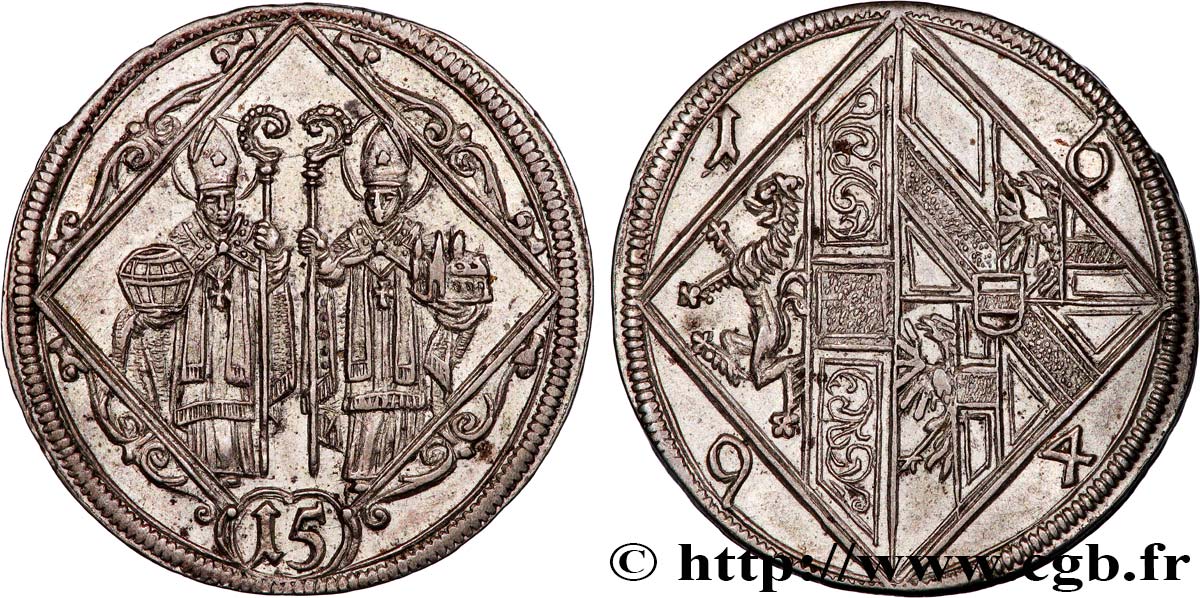 AUSTRIA - ARCHBISHOPRIC OF SALZBURG - JOHANN-ERNEST VON THUN 15 Kreuzer  1694 Salzbourg AU 