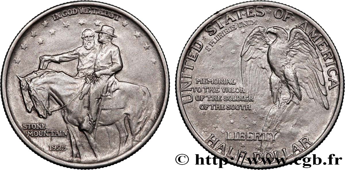 STATI UNITI D AMERICA 1/2 Dollar mémorial de Stone Mountain 1925 Philadelphie q.SPL 