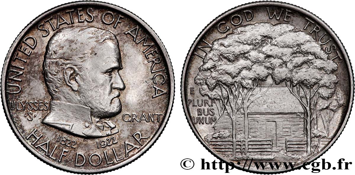 ÉTATS-UNIS D AMÉRIQUE 1/2 Dollar Grant Memorial 1922  SUP 