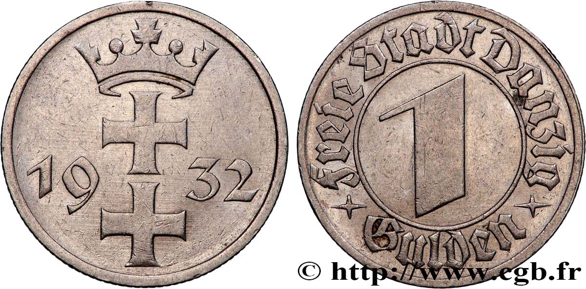 DANZIG (CIUDAD LIBRE) 1 Gulden 1932  MBC+ 