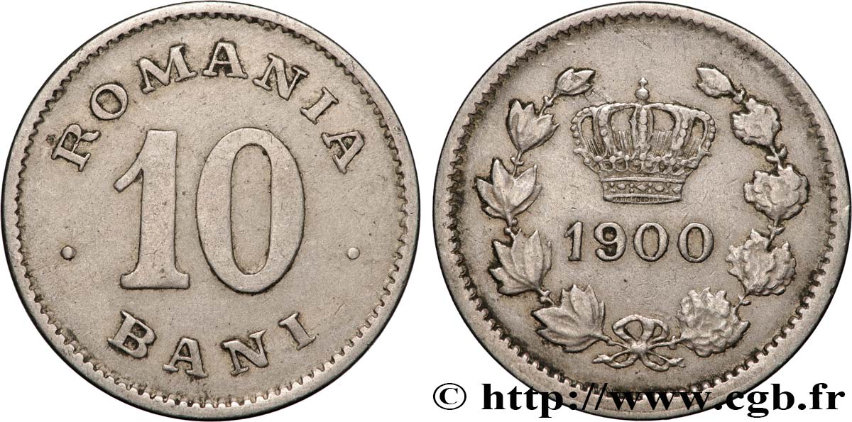ROMANIA 10 Bani 1900  XF 