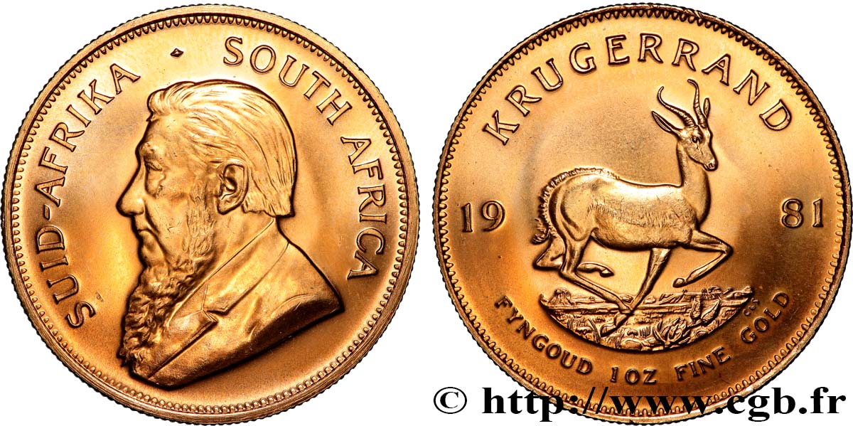 OR D INVESTISSEMENT 1 Krugerrand Paul Kruger 1981 Prétoria SPL 