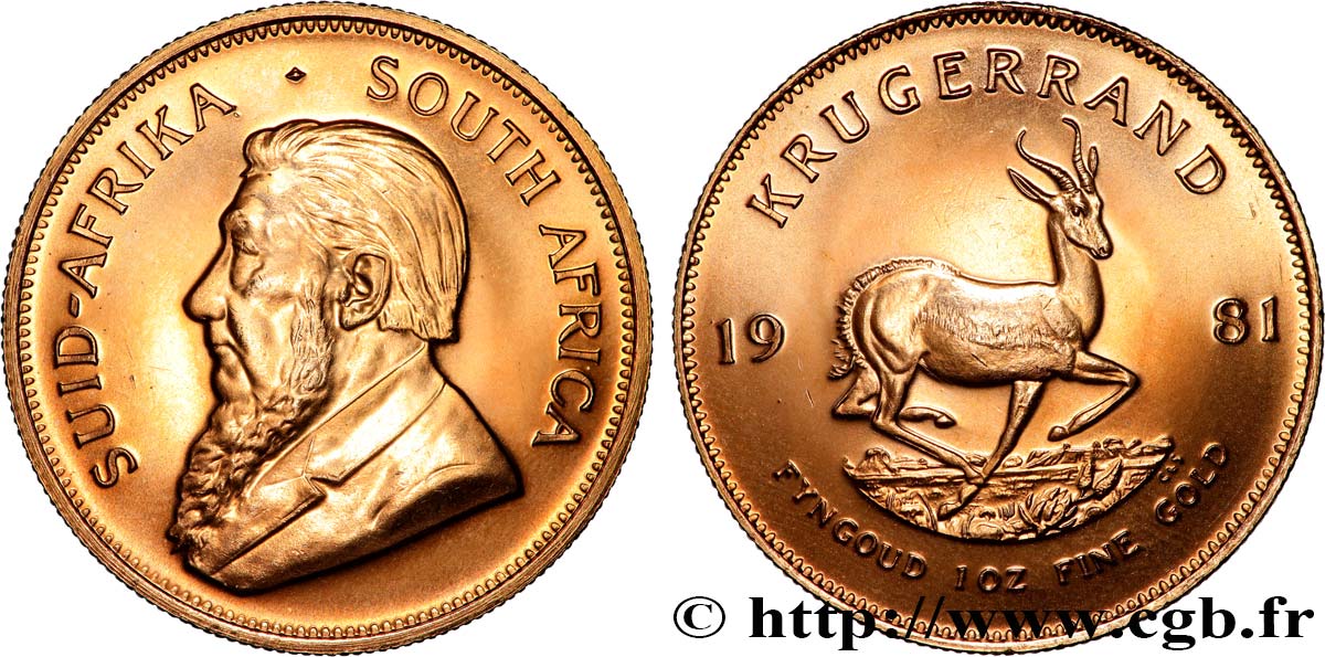 INVESTMENT GOLD 1 Krugerrand Paul Kruger 1981 Prétoria MS 