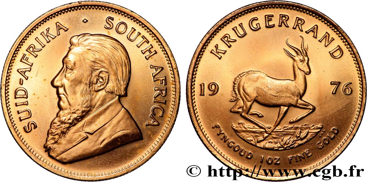 OR D INVESTISSEMENT 1 Oz - 1 Krugerrand Paul Kruger 1976 Prétoria SPL 