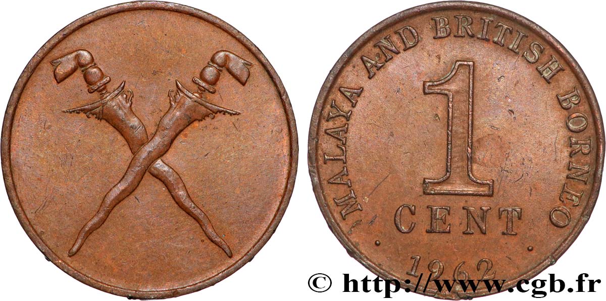 MALAYA and BRITISH BORNEO 1 Cent  1962  AU 