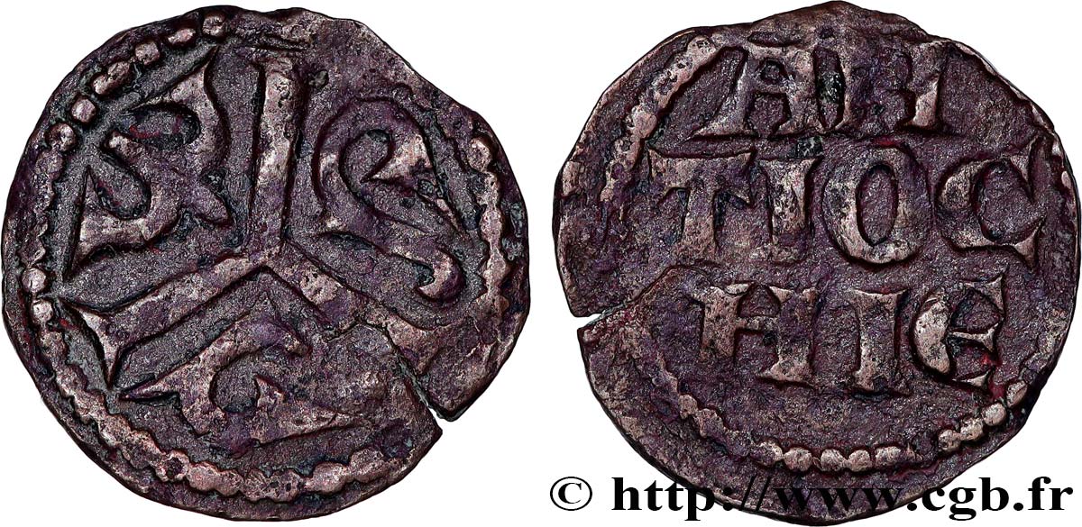 TERRE SAINTE - PRINCIPAUTÉ D ANTIOCHE - BOHÉMOND III Follis n.d. Antioche MBC+ 