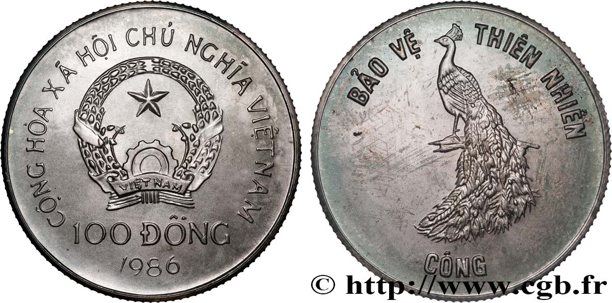 VIETNAM 100 Dong Paon 1986  MS 