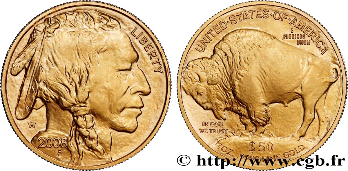 OR D INVESTISSEMENT 1 Oz - 50 Dollars “American Buffalo” 2008  SPL 