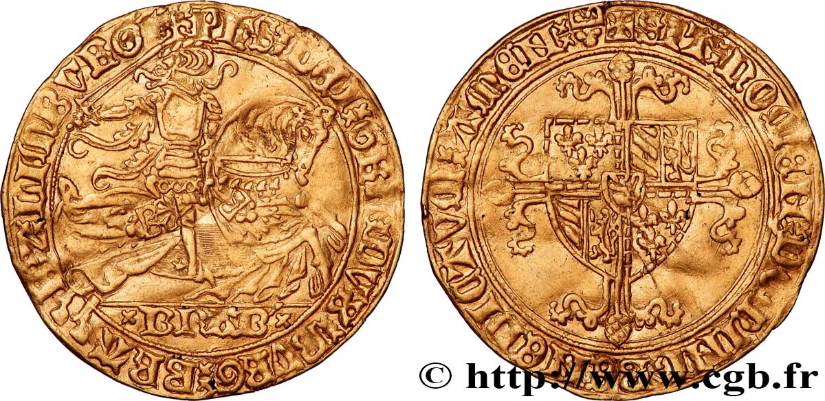 BRABANT - DUCHY OF BRABANT - PHILIP THE GOOD Cavalier d or n.d.  XF 