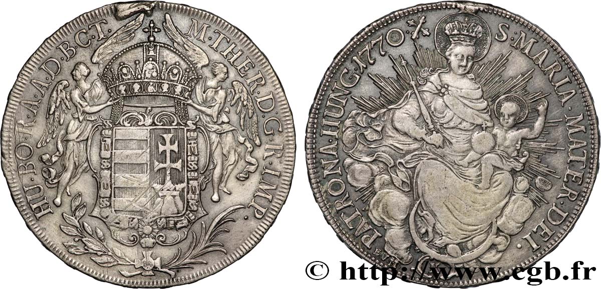 HUNGARY - KINGDOM OF HUNGARY - MARIA-THERESA Thaler à la Madone 1770 Kremnitz XF 