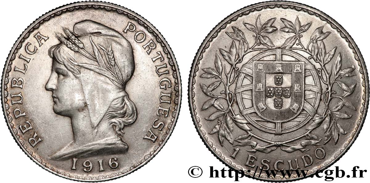 PORTUGAL 1 Escudo 1916 Fwo 946285 Monde PORTUGAL 1 Escudo 1916 Fwo 946285 Monde