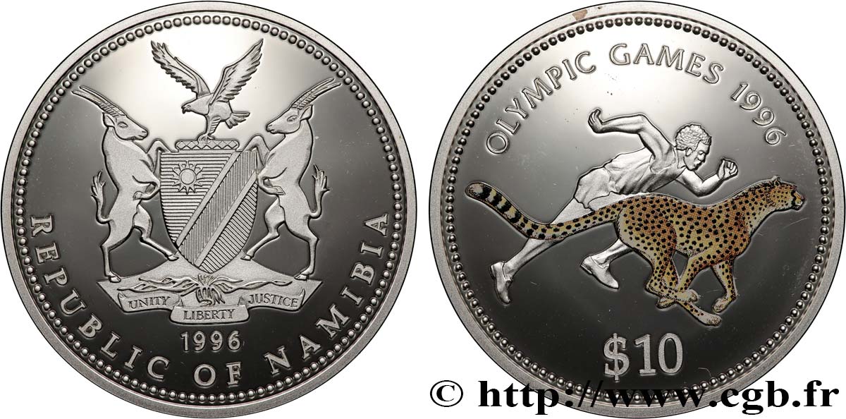 NAMIBIA 10 Dollars Jeux Olympiques Atlanta 1996 1996  ST 