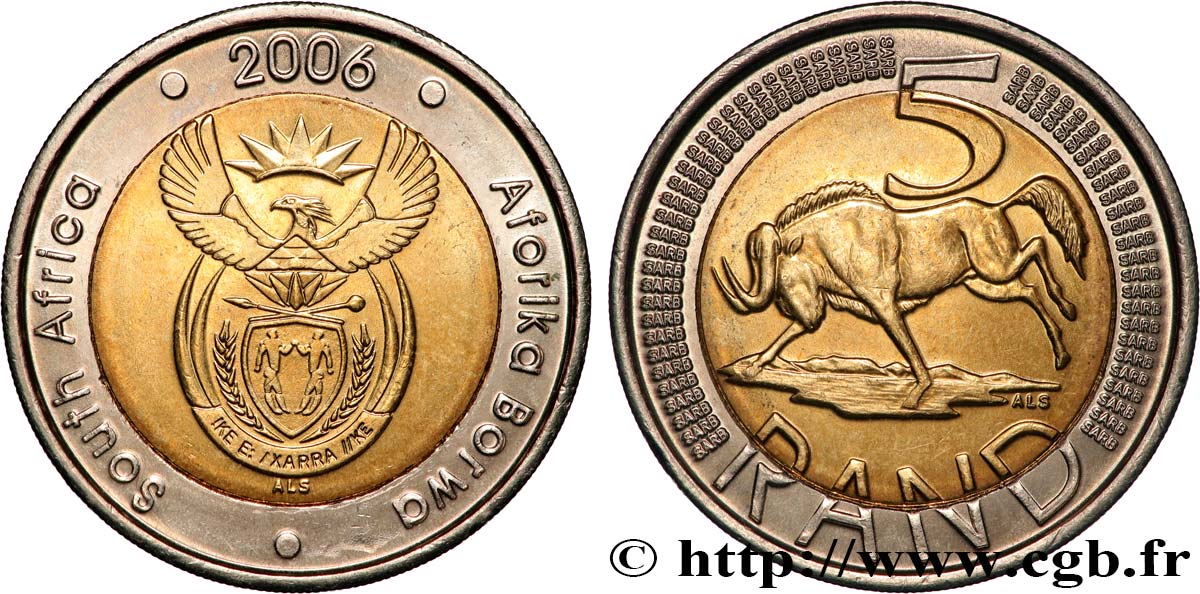 SUDAFRICA 5 Rand 2006  MS 