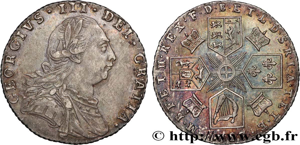 GRAN BRETAGNA - GIORGIO III 6 Pence  1787  SPL 