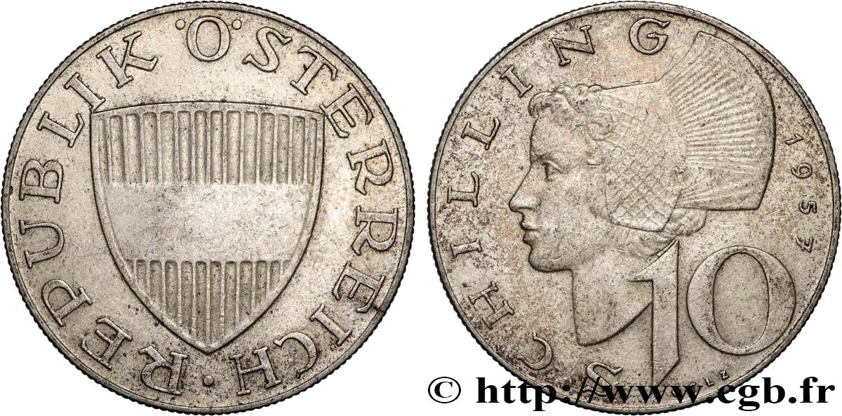 AUTRICHE 10 Schilling 1957  TTB 