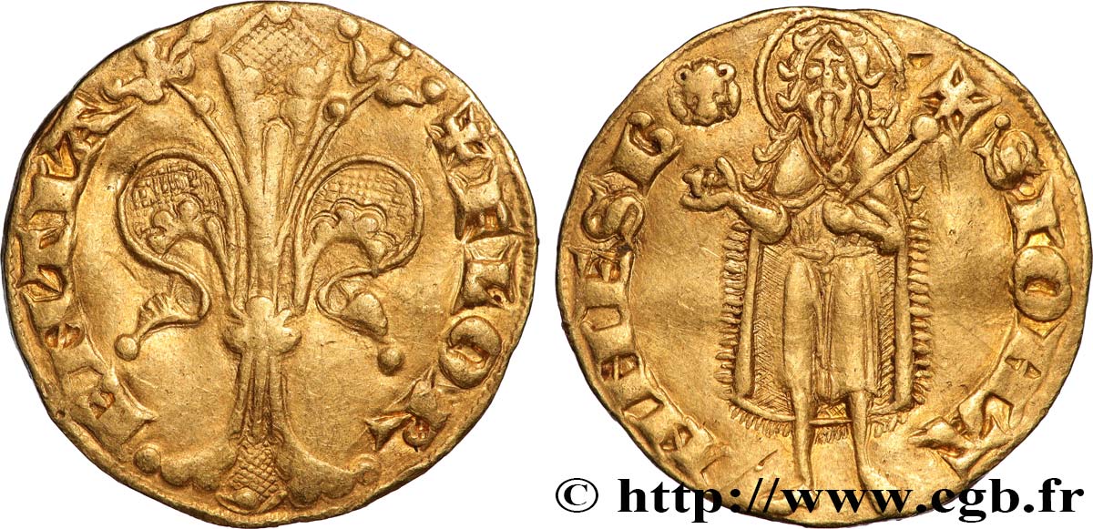 ITALIE - FLORENCE - RÉPUBLIQUE Florin d or 1321 Florence q.SPL 