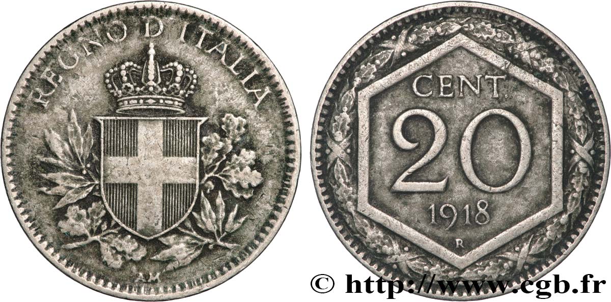 ITALIE 20 Centesimi 1918 Rome TTB 