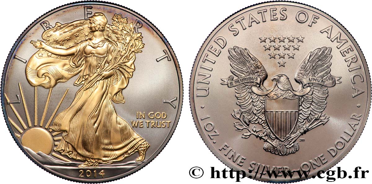 UNITED STATES OF AMERICA 1 Dollar type Liberty Silver Eagle 2014  MS 