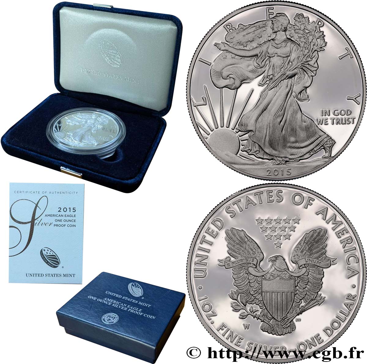 STATI UNITI D AMERICA 1 Dollar Proof type Silver Eagle 2016 West Point - W FDC 