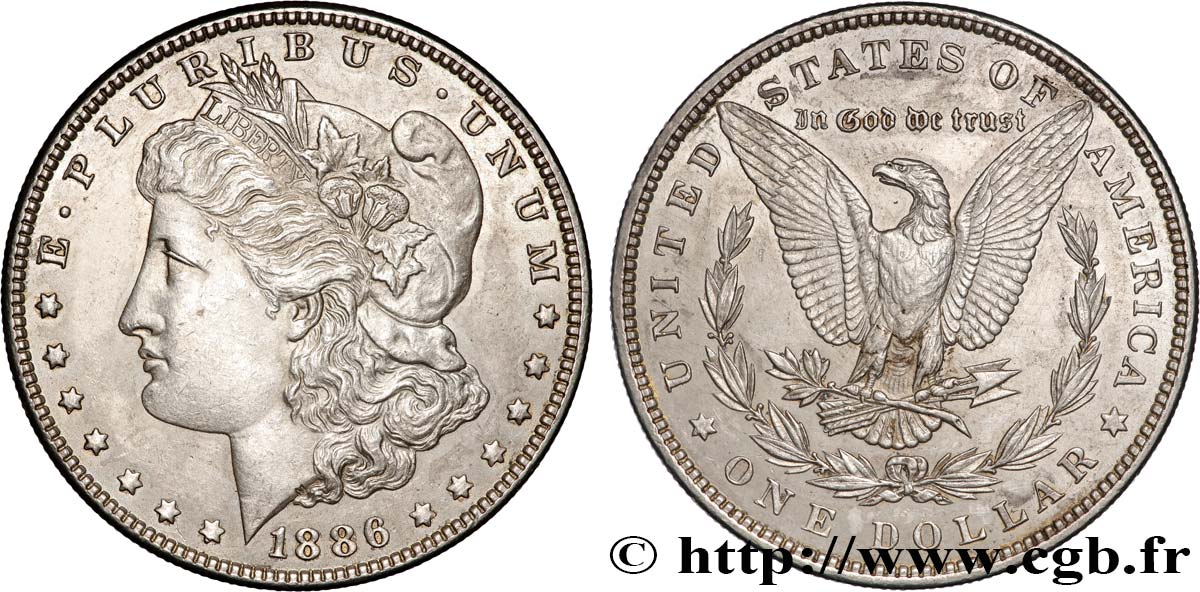 UNITED STATES OF AMERICA 1 Dollar type Morgan 1886 Philadelphie AU 