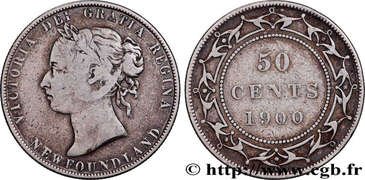 NEUFUNDLAND 50 Cents Victoria 1900  S 